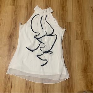 White High Neck Blouse